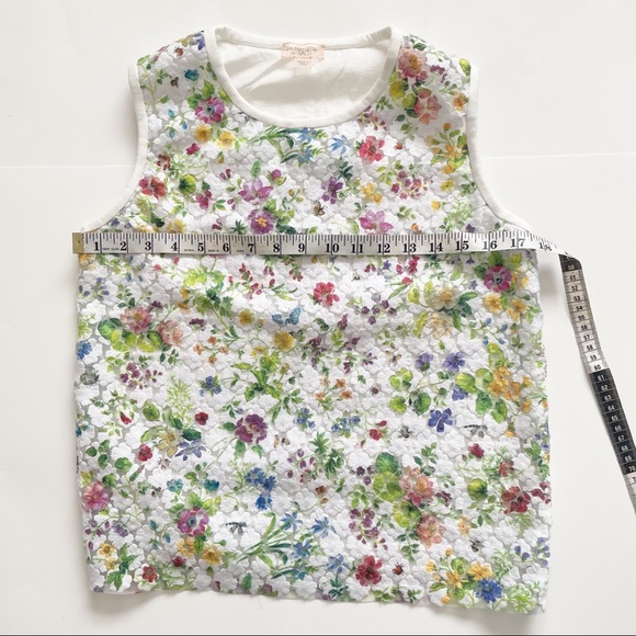 Giambattista Valli Womens Embroidered Embellished Sleeveless Top White Size M - Picture 6 of 8